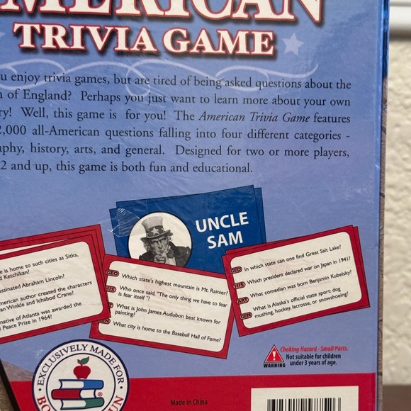 American Trivia Game Books Are Fun New Sealed Patriotic Family Board Game Kids - Picture 6 of 10
